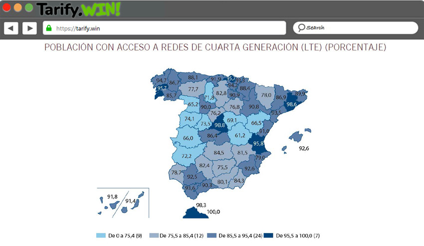 Mapan 4G Cobertura España